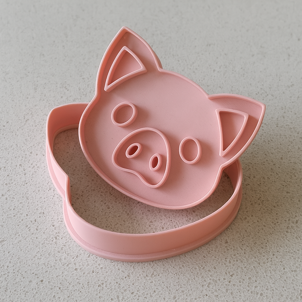 CUPCAKE CUTTER AND STAMP - PIG