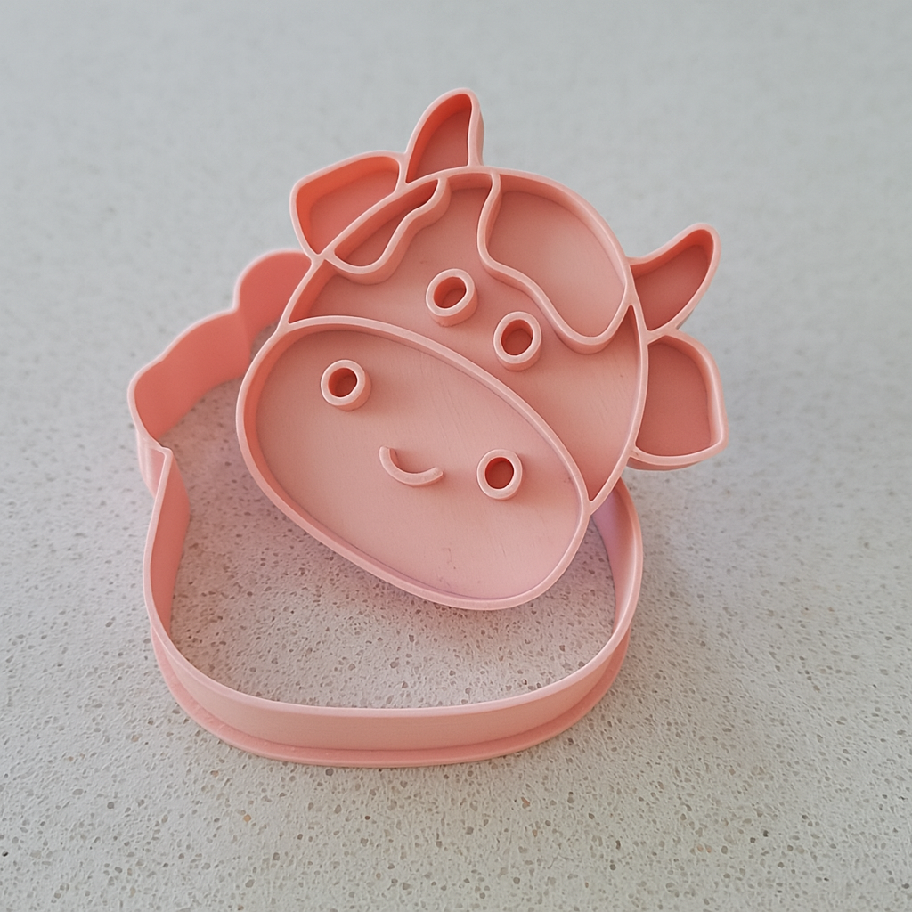 CUPCAKE CUTTER AND STAMP - COW