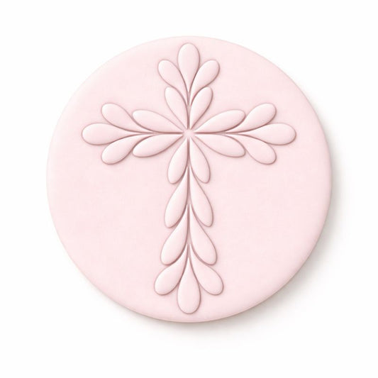 623. Cross Fondant 3D Printed Debosser