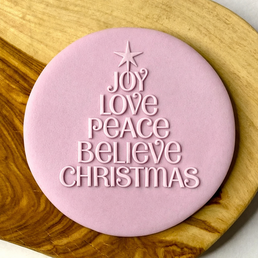 814. Christmas Fondant Debosser (3D Printed)