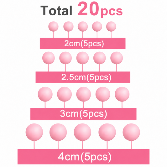 20 Piece Pink Faux Balls