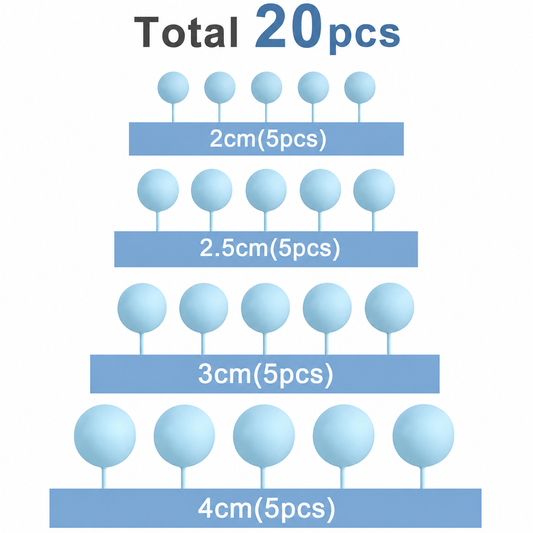 20 Piece Blue Faux Balls