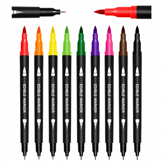 JB2000 – 9 Piece Edible Marker/Pen - Fine Tip on One Side