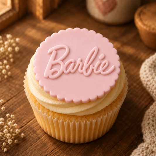 1004. Barbie Word Fondant Debosser