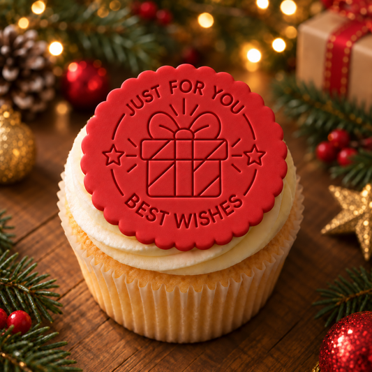 1022. Best Wishes Fondant Stamp