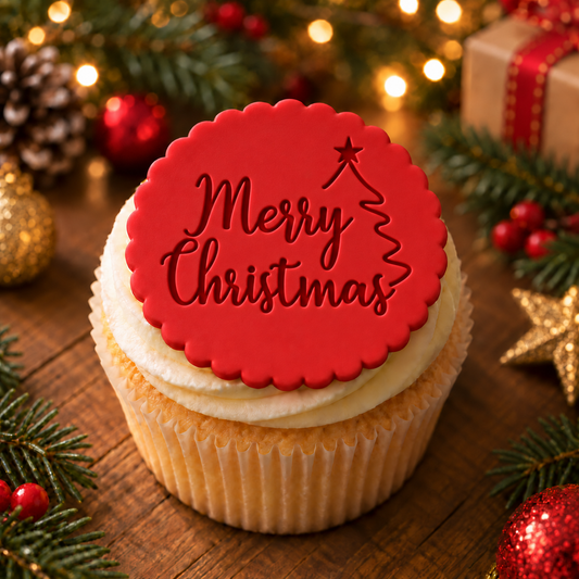 1025. Merry Christmas Fondant Stamp