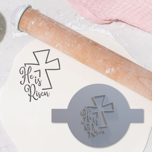EASTER-2 - HE IS RISEN FONDANT STAMP