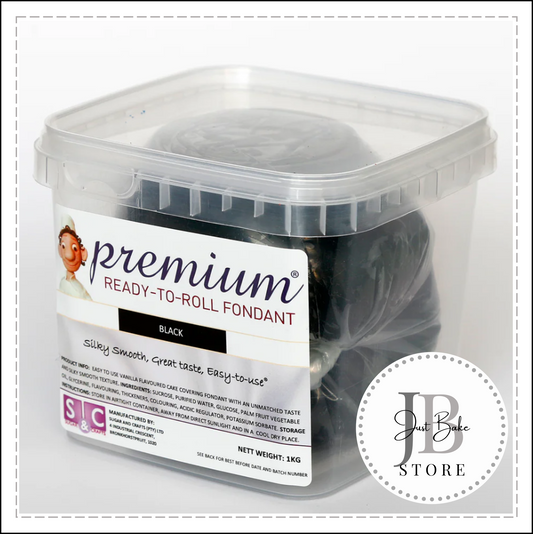 FONDANT002 - PREMIUM FONDANT BLACK 1KG