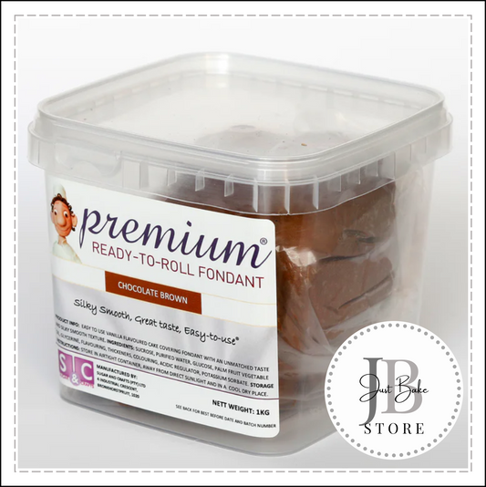 FONDANT005 - PREMIUM FONDANT CHOCOLATE BROWN 1KG