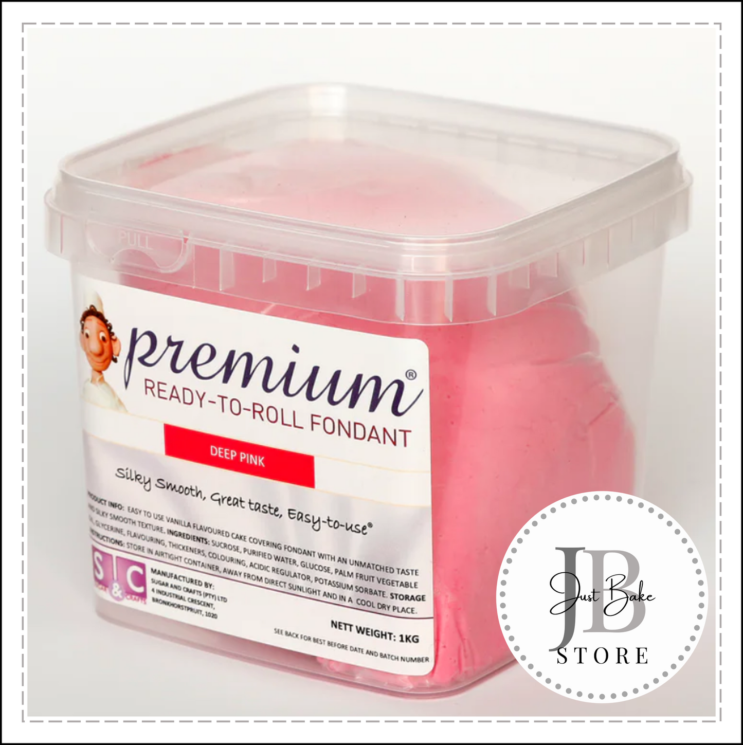 FONDANT006 - PREMIUM FONDANT DEEP PINK 1KG