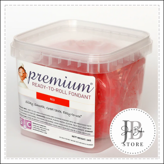 FONDANT008 - PREMIUM FONDANT RED 1KG