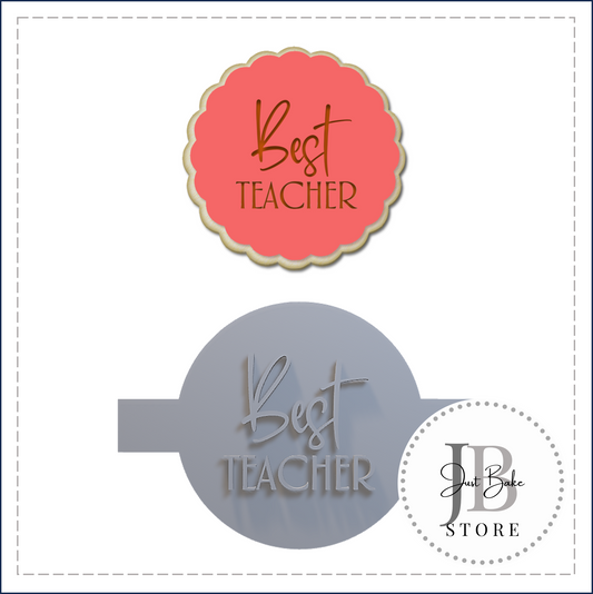 FONDANTSTAMP0046 - BEST TEACHER STAMP