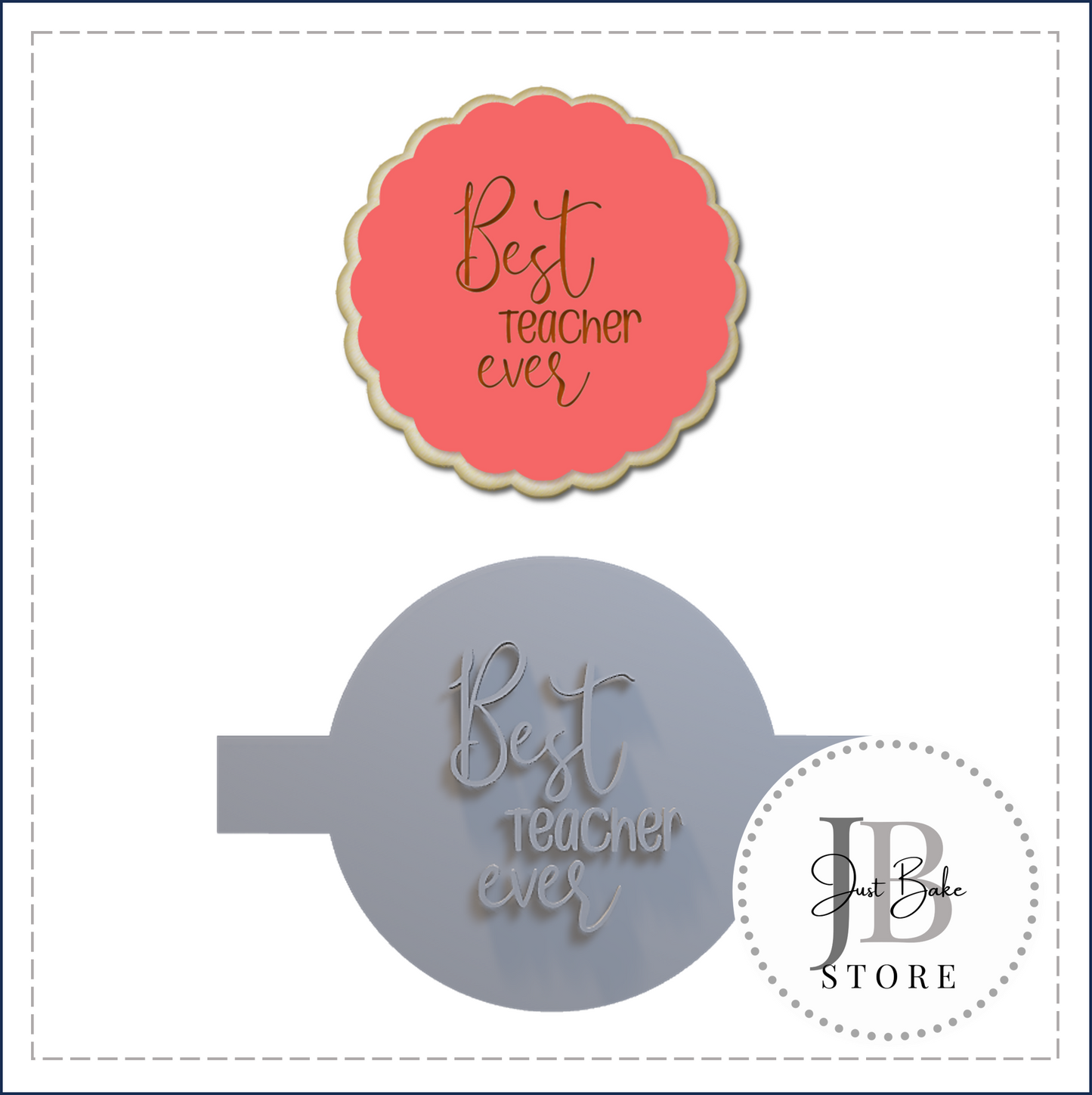 FONDANTSTAMP0052 - BEST TEACHER EVER STAMP