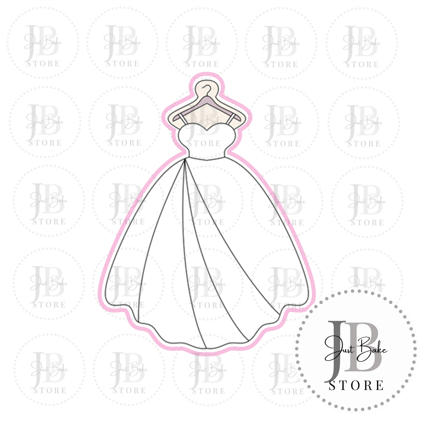 J148 - Wedding Dress Cookie Cutter