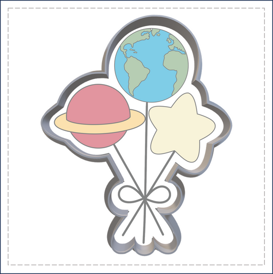 J154 - SPACE BALLOONS COOKIE CUTTER