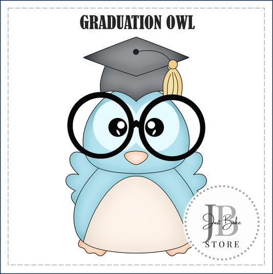 J304 - GRADUATION OWL COOKIE CUTTER