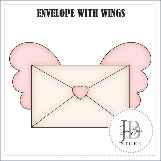 J313 - ENVELOPE WITH WINGS COOKIE CUTTER