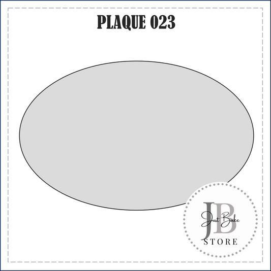 J327 - PLAQUE 023 (OVAL) COOKIE CUTTER