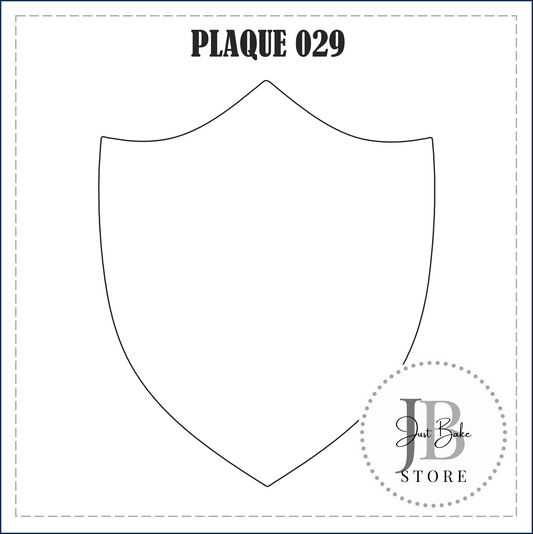 J329 - PLAQUE 029 9 (SHEILD) COOKIE CUTTER