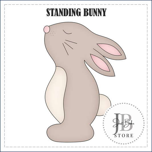 J344 - STANDING BUNNY COOKIE CUTTER