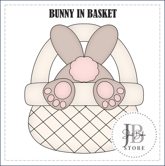 J364 - BUNNY IN BASKET COOKIE CUTTER