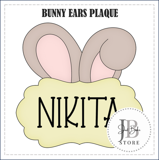 J365 - BUNNY EARS PLAQUE COOKIE CUTTER