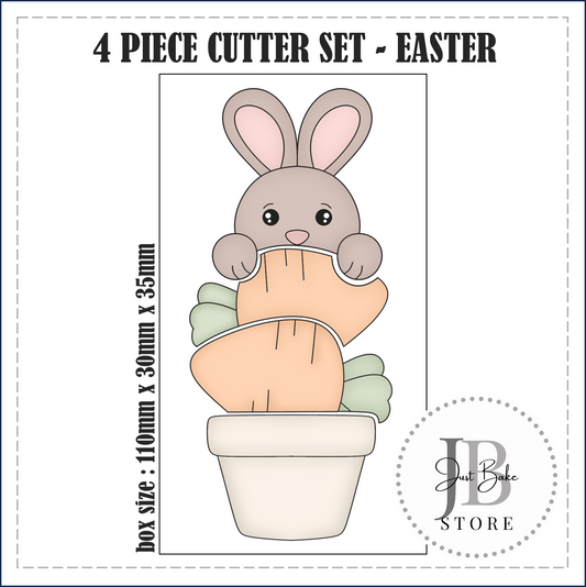 J374 - 4 PIECE EASTER COOKIE CUTTER SET