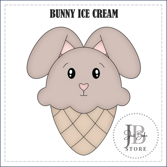 J376 - BUNNY ICE CREAM COOKIE CUTTER