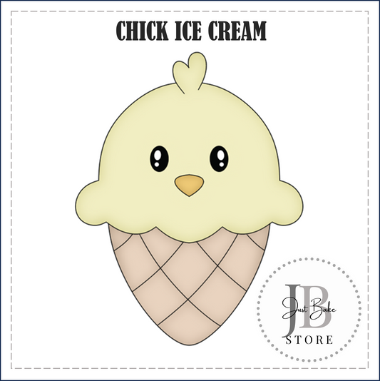 J376 - CHICK ICE CREAM COOKIE CUTTER