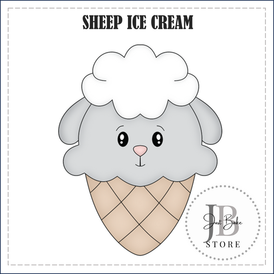 J376 - SHEEP ICE CREAM COOKIE CUTTER