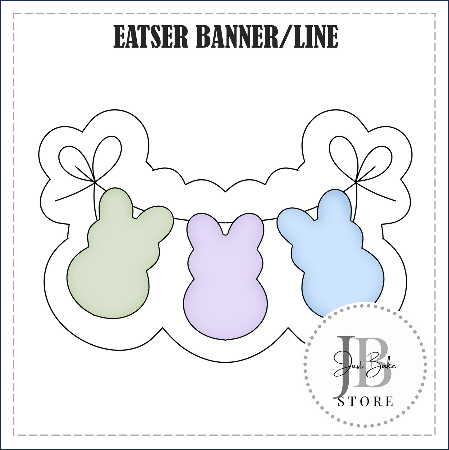 J377 - EASTER BANNER/LINE COOKIE CUTTER