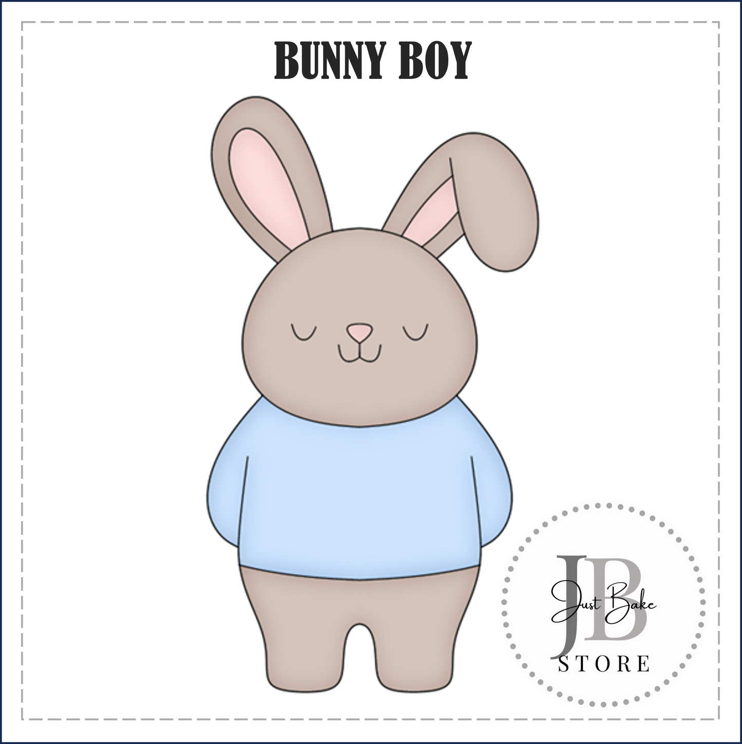 J386 - BUNNY BOY COOKIE CUTTER