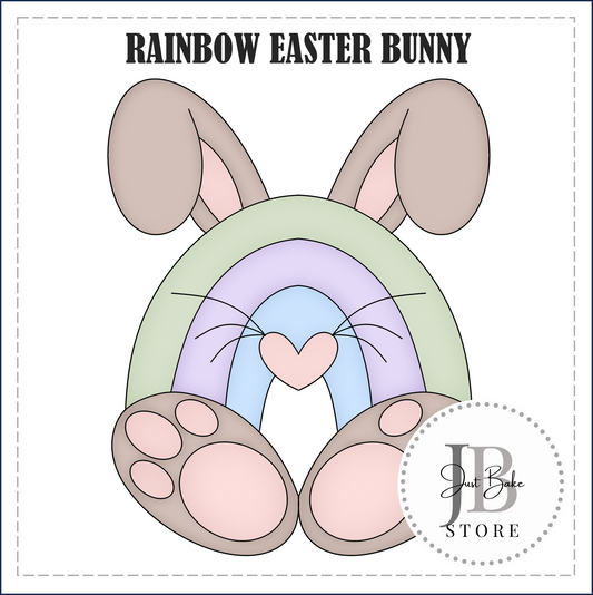 J388 - EASTER BUNNY RAINBOW COOKIE CUTTER