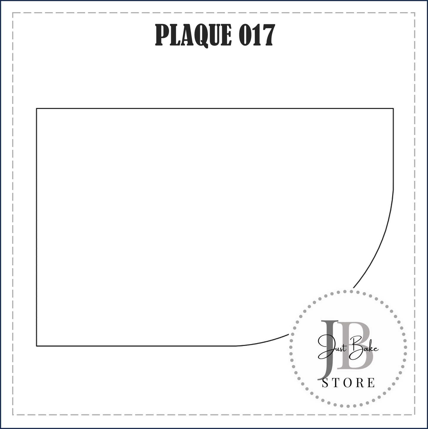 J39 - PLAQUE 017 (HALF ARCH) COOKIE CUTTER