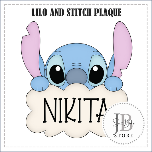 J404 - LILO AND STITCH PLAQUE COOKIE CUTTER
