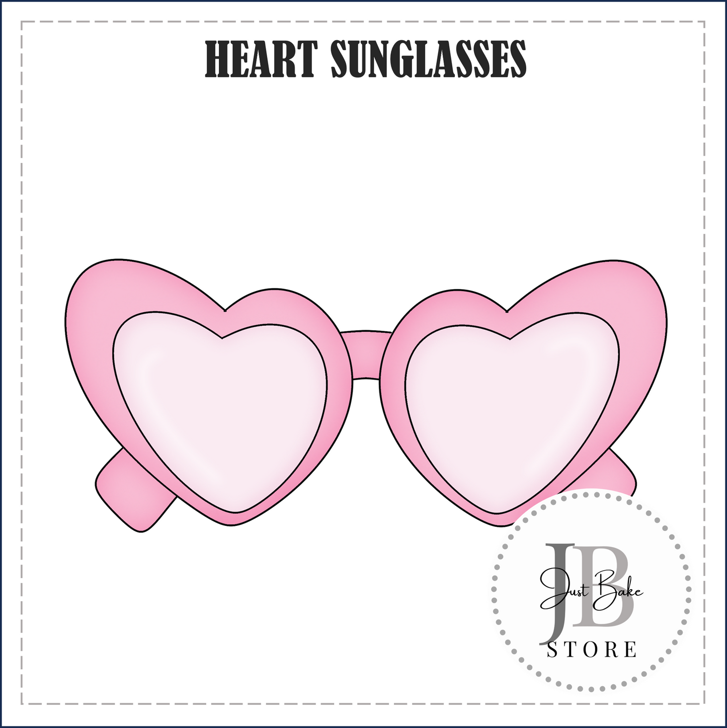 J417 - HEART SUNGLASSES COOKIE CUTTER