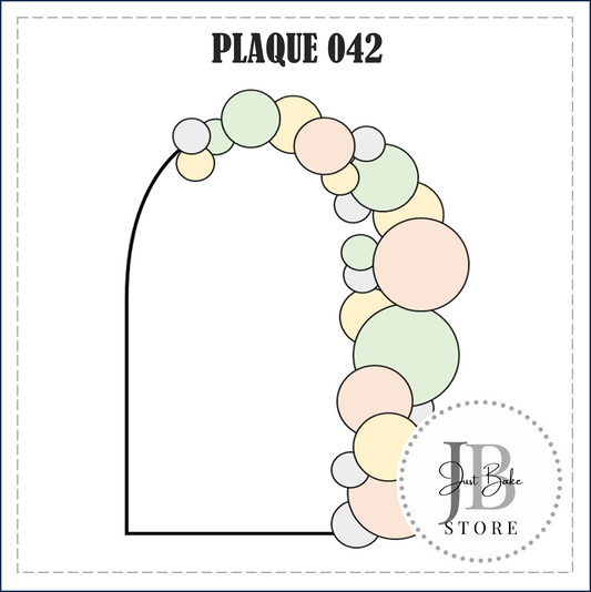 J43 - PLAQUE 042 (BALLOON ARCH) COOKIE CUTTER