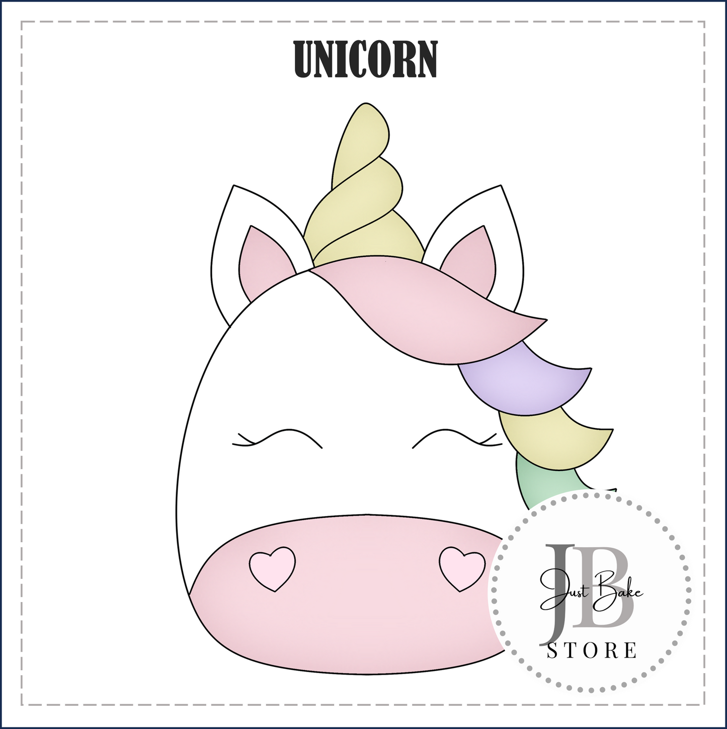 J436 - UNICORN COOKIE CUTTER