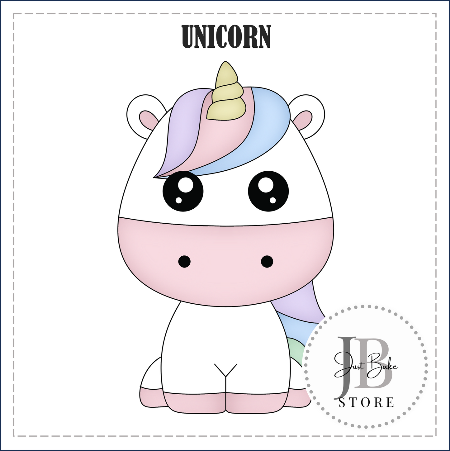 J437 - UNICORN COOKIE CUTTER