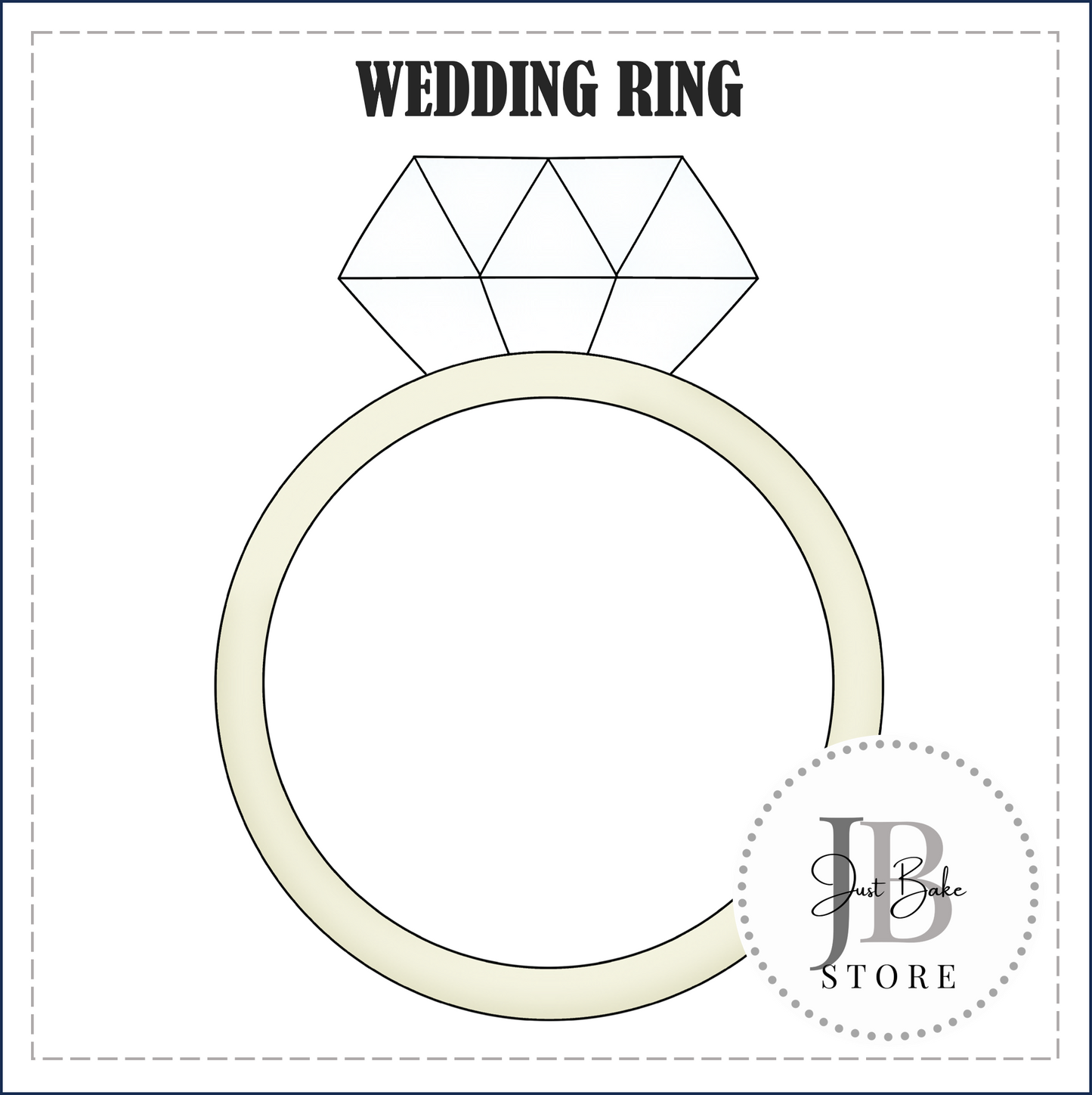 J450 - WEDDING RING COOKIE CUTTER