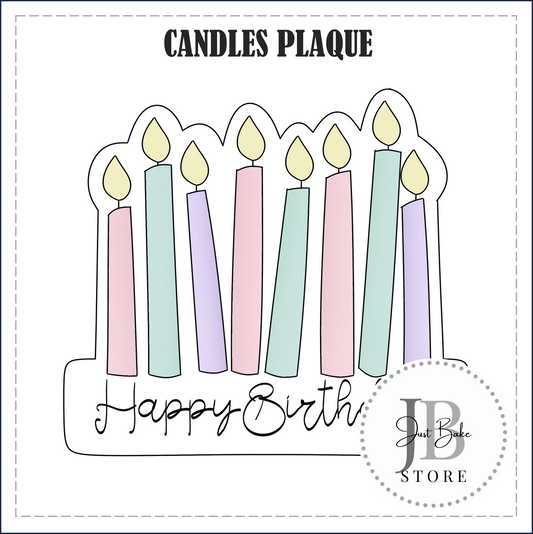 J454 - BIRTHDAY CANDLES COOKIE CUTTER