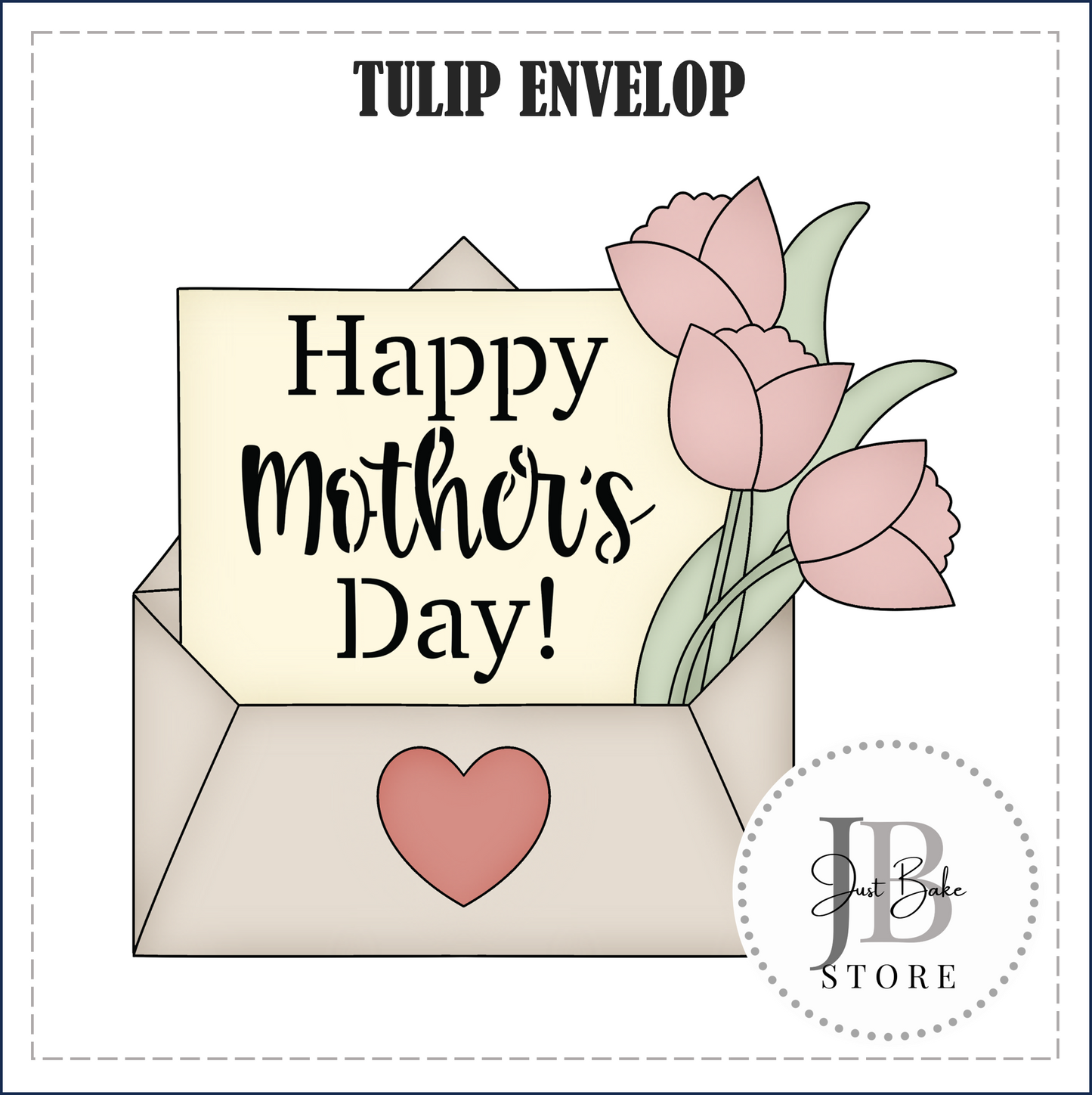 J501 - TULIP ENVELOPE COOKIE CUTTER