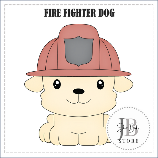 J514 - FIRE FIGHTER DOG COOKIE CUTTER