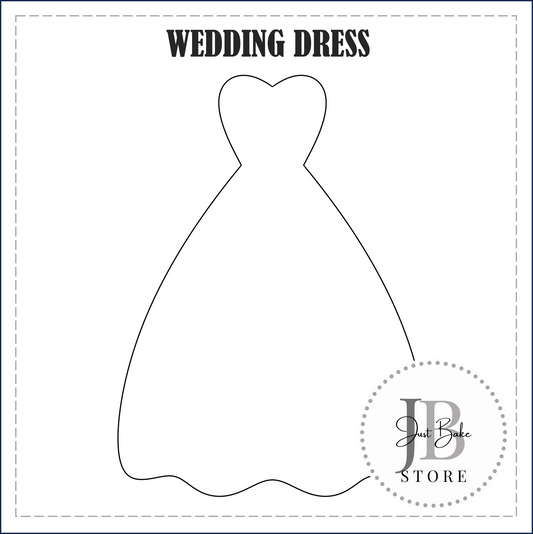 J523 - WEDDING DRESS COOKIE CUTTER