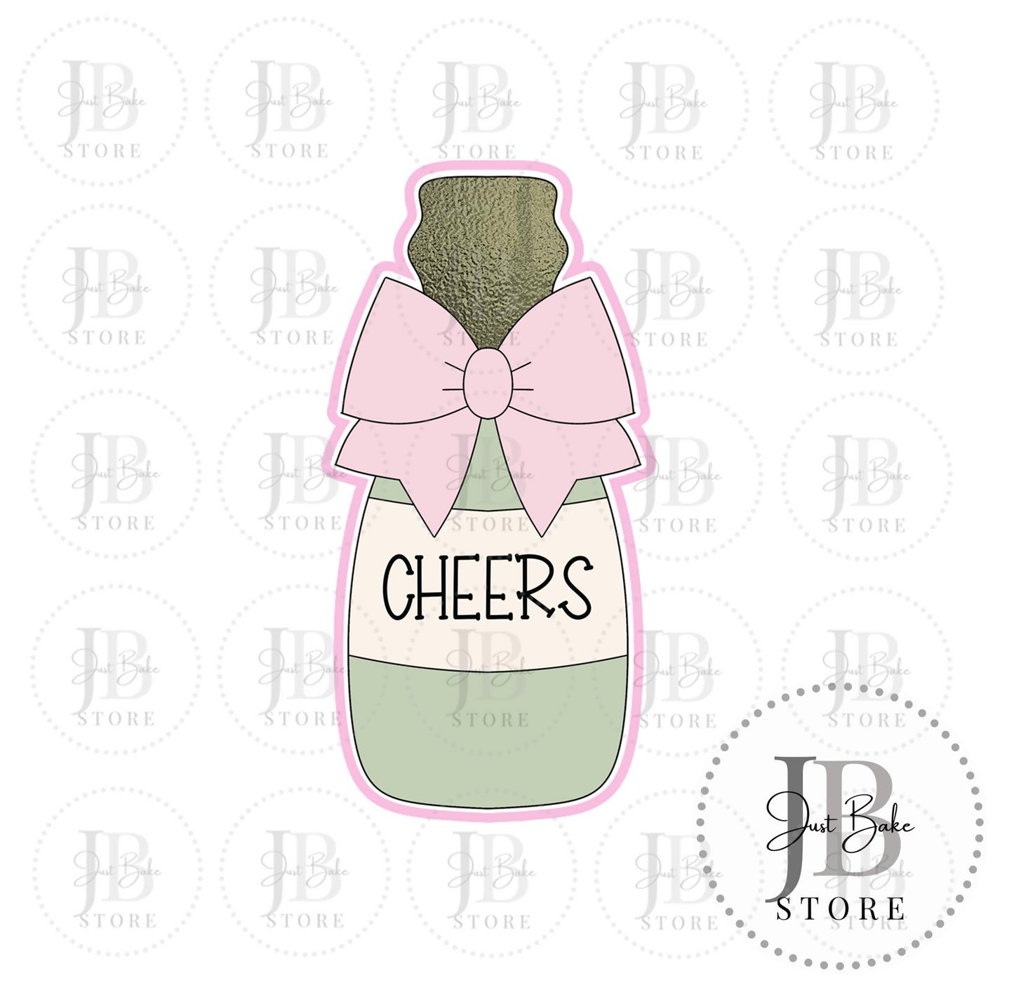 J537 - Champagne Bottle Cookie Cutter