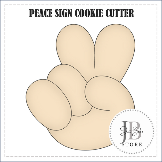 J542 - PEACE SIGN COOKIE CUTTER