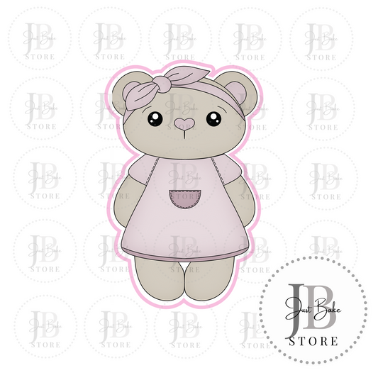 J555 - Girl Teddy Cookie Cutter