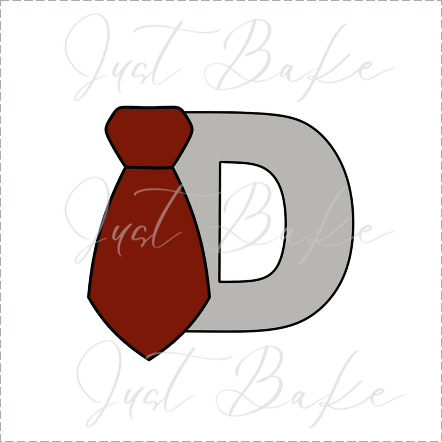 JBS0671 - LETTER D WITH TIE COOKIE CUTTER
