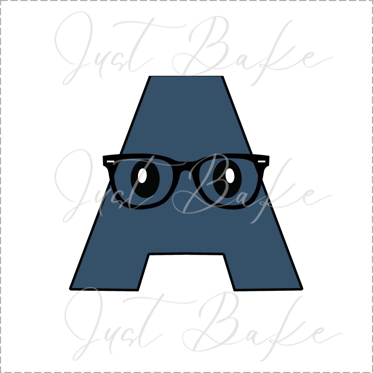 JBS0672 - LETTER A WITH GLASSES COOKIE CUTTER