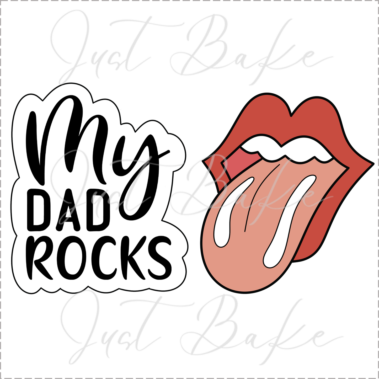 JBS0725 - MY DAD ROCKS COOKIE CUTTER